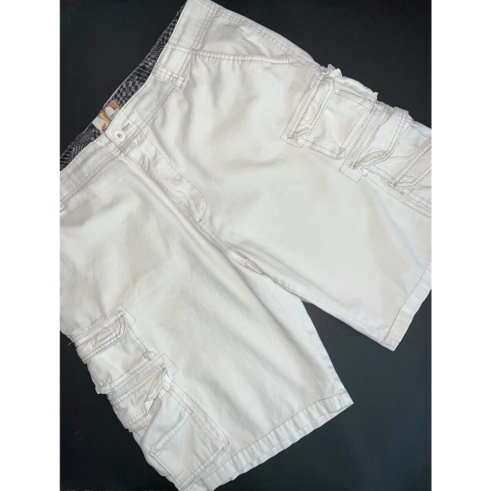 VTG OP OCEAN PACIFIC STONE BEIGE COTTON CARGO SHORTS VINTAGE SZ 40